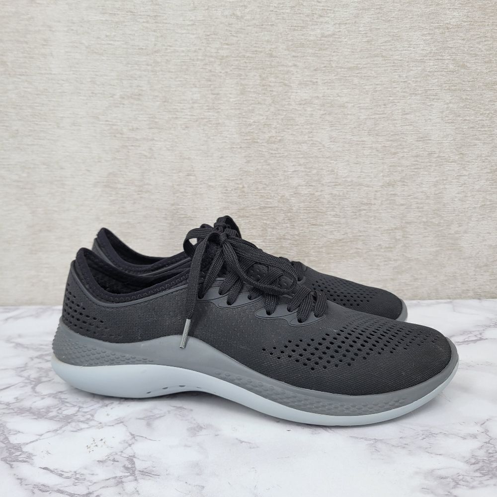 Crocs LiteRide 360 Pacer Men’s Size 10 Black Slate Grey Sneakers Shoes